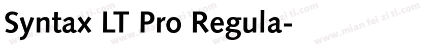 Syntax LT Pro Regula字体转换